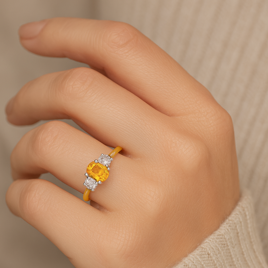 Tangerine Sapphire Ring - Appleby Jewellers Dublin