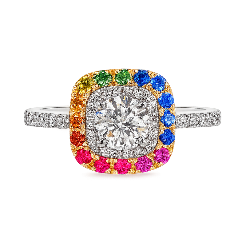 Rainbow Sapphire Engagement Ring - Appleby Jewellers Dublin