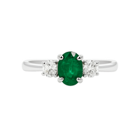 Tulip Emerald and Diamond Ring - Appleby Jewellers Dublin