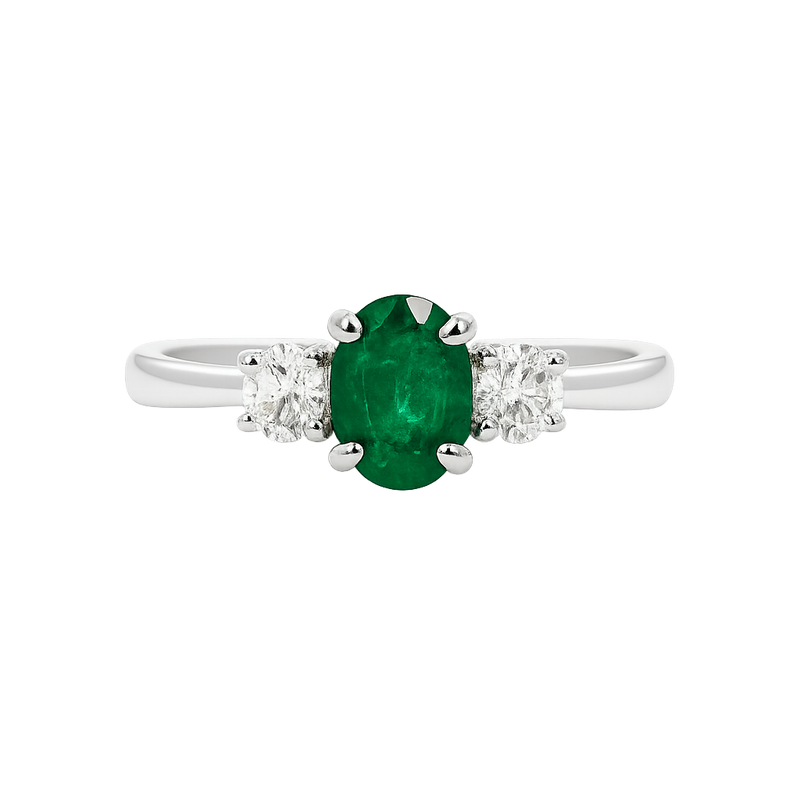 Tulip Emerald and Diamond Ring - Appleby Jewellers Dublin