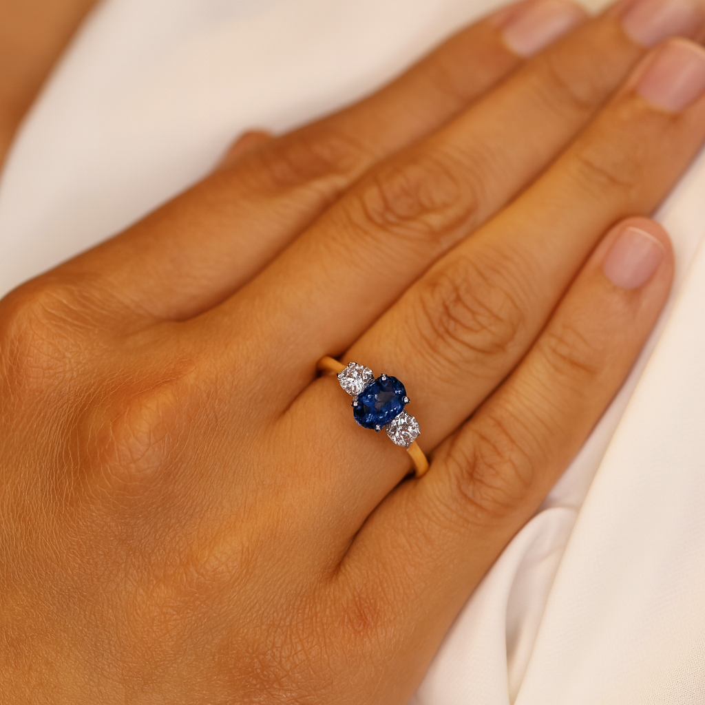 The "Tulip" with Sapphire and Diamond - Appleby Jewellers Dublin