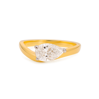 1ct East-West Pear Solitaire Ring - Appleby Jewellers Dublin