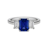 The Ascot - Emerald Cut Sapphire Triolgy