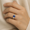 The "Tulip" with Sapphire and Diamond
