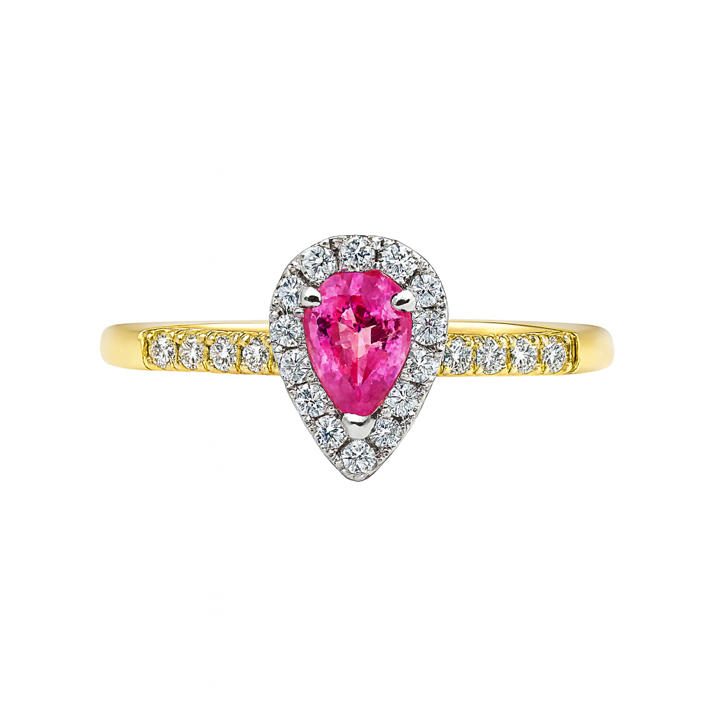Corrine Pink Pear-Shaped Sapphire