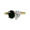 Green Sapphire Toi et Moi Ring