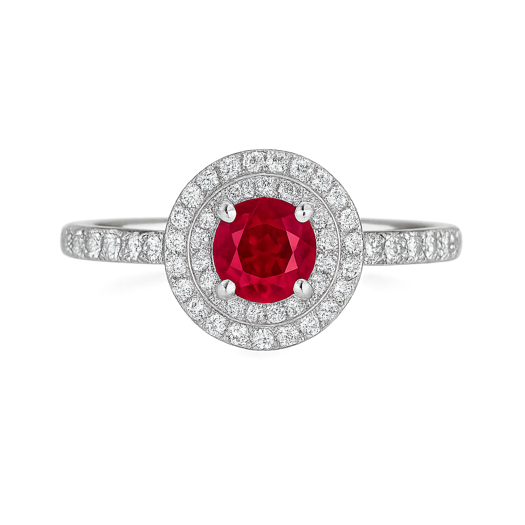 Ruby Halo Ring