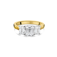 Emerald Cut Trilogy Engagement Ring