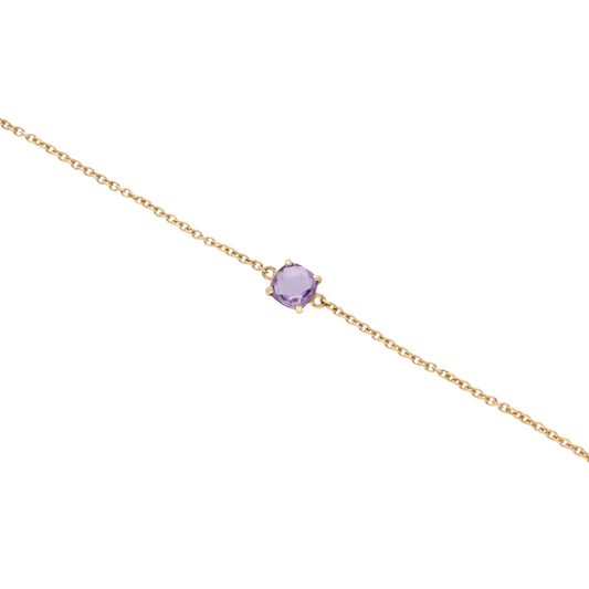 Purple Amethyst & Gold Bracelet