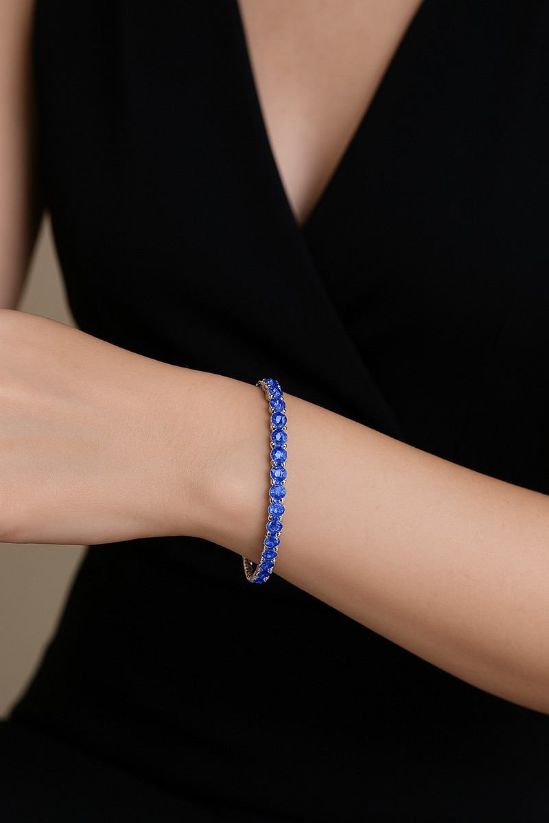Cornflower Blue Sapphire Bracelet - Appleby Jewellers Dublin