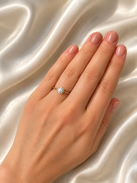 Yellow gold Courtship diamond solitaire ring with 0.51ct diamond, elegant jewelry piece by Appleby Jewellers Dublin.