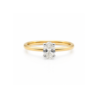Oval solitaire diamond engagement ring with 0.65 carats by Appleby Jewellers Dublin, featuring a sleek design and sparkling diamond.