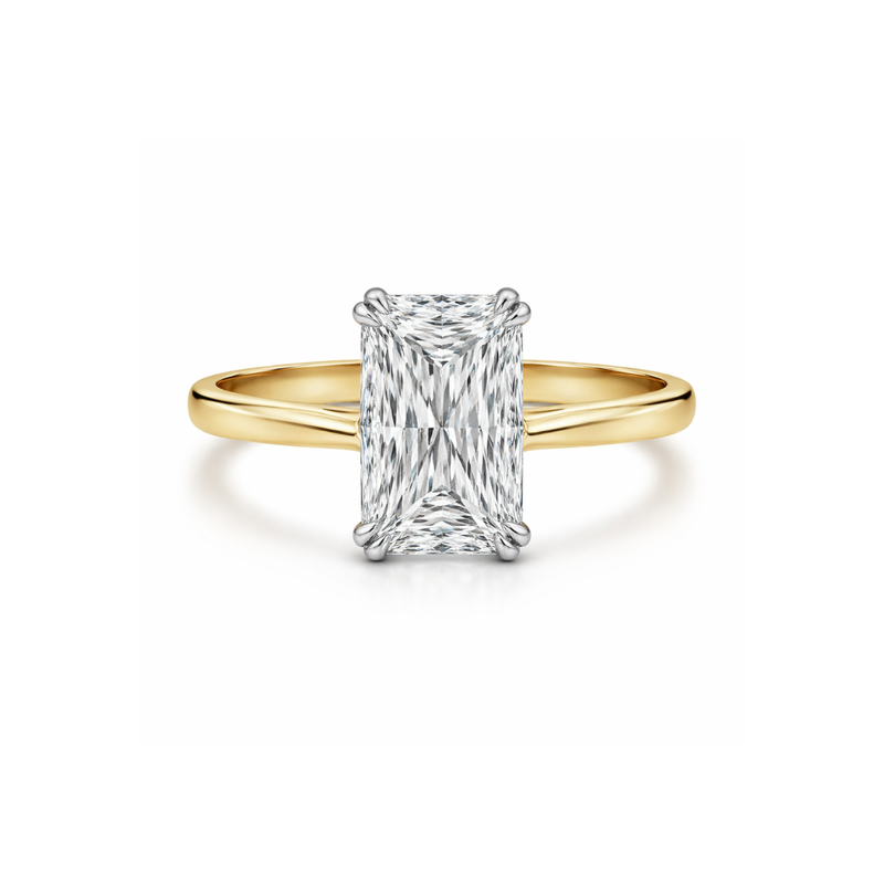 Elegant criss-cut diamond solitaire ring from Appleby Jewellers Dublin, showcasing a sparkling diamond set in a sleek band.