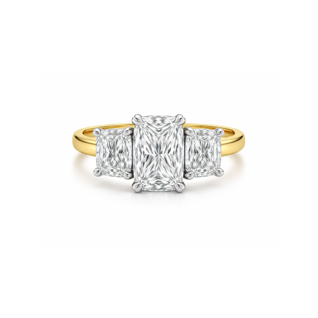 Appleby Jewellers Dublin Trinity Criss Cut diamond trilogy ring with three sparkling diamonds set in a sleek band.