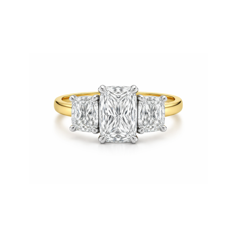 Appleby Jewellers Dublin Trinity Criss Cut diamond trilogy ring with three sparkling diamonds set in a sleek band.