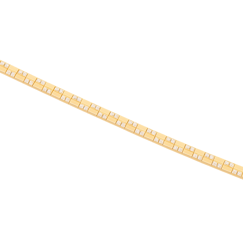 18ct Gold Diamond Cube Link Bracelet - Appleby Jewellers Dublin
