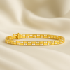 18ct Gold Diamond Cube Link Bracelet