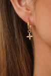 Cross Hoop Earrings