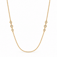 18ct Yellow Gold 0.50ct Diamond Bezel Necklace – 36 Inches