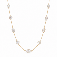 Keshi Pearl Station Necklace
