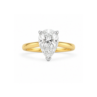 Pear-cut diamond engagement ring with a 2.02-carat stone set in a sleek band, crafted by Appleby Jewellers Dublin.