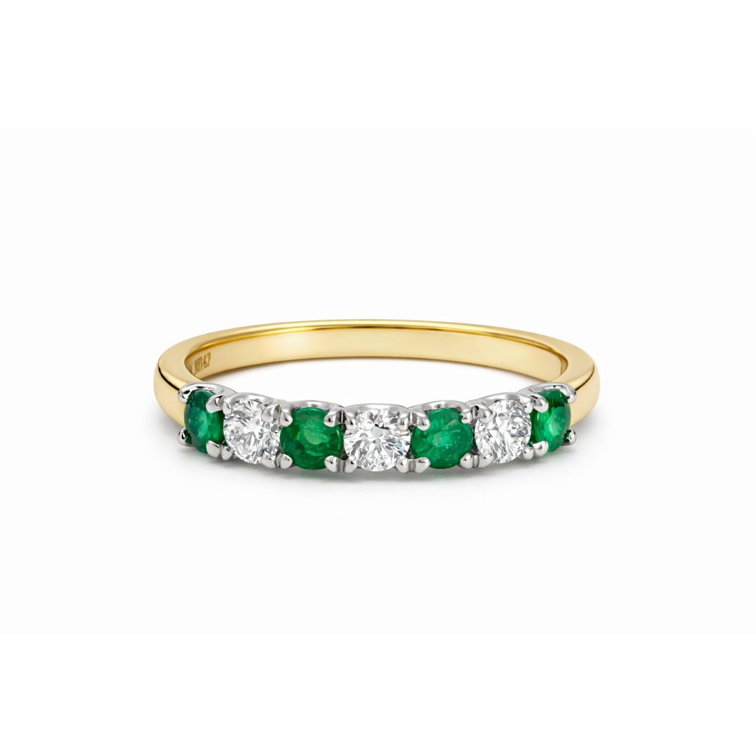 The Arc Emerald and Diamond Ring