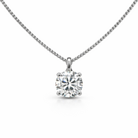 Diamond Solitaire Pendant – 1.62ct D Colour, 18ct White Gold