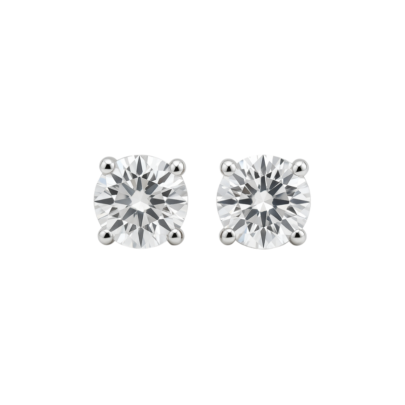 18ct White Gold Diamond Stud Earrings (0.50ct)