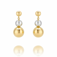 Two Tone Sphere Earrings - Appleby Jewellers Dublin