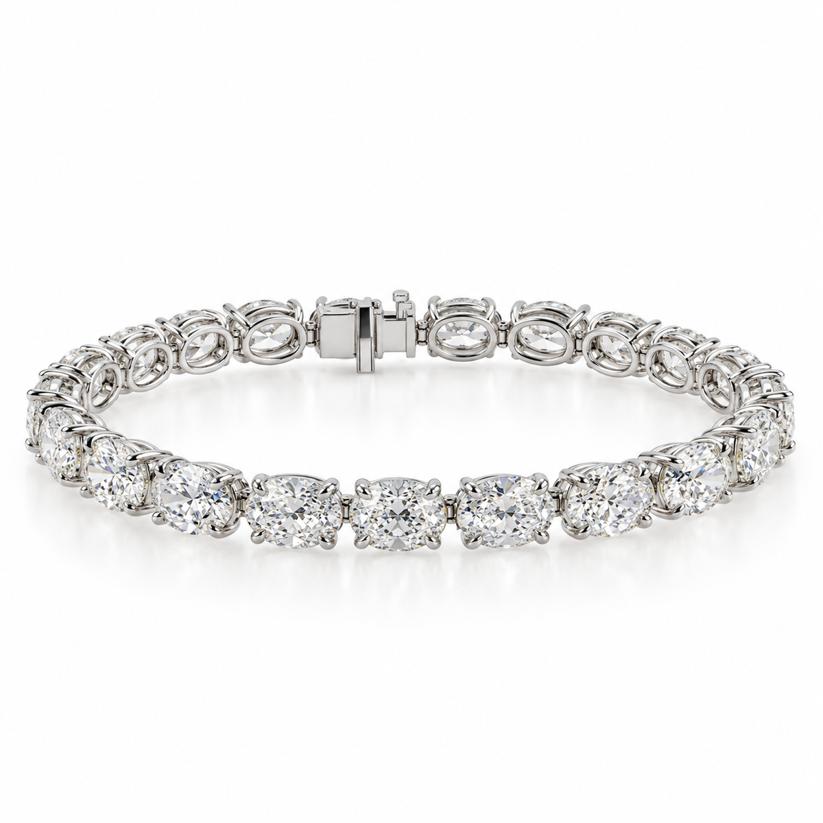 Oval Cut Diamond Tennis Bracelet