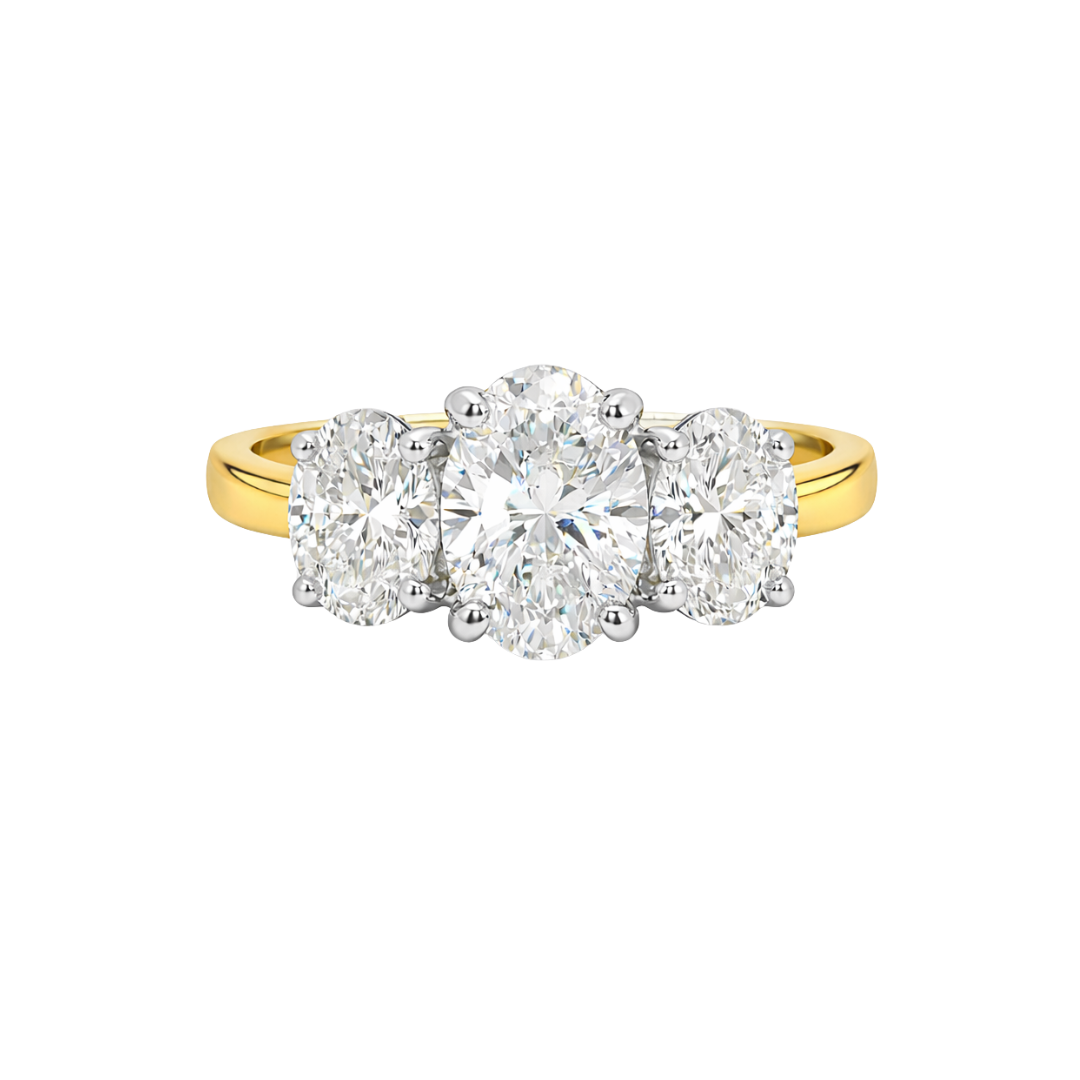 Ascot Trilogy Engagement Ring (Oval)