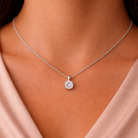 Diamond Solitaire Pendant – 1.62ct D Colour, 18ct White Gold