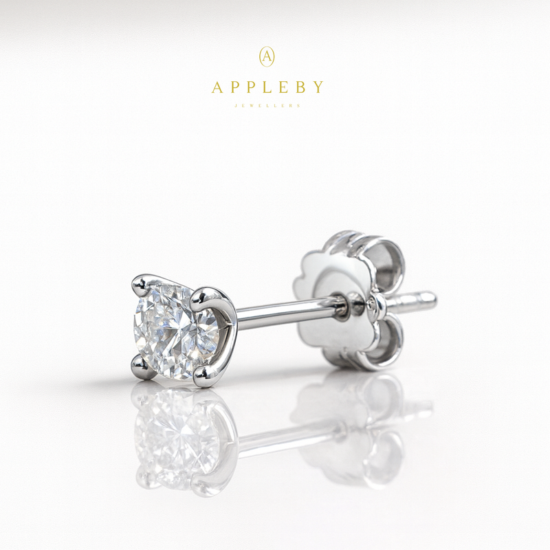 18ct White Gold Diamond Stud Earrings (0.50ct)