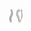 Wave Diamond Earrings — 18ct White Gold