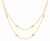 Double strand necklace by Appleby Jewellers Dublin featuring layered gold chains with intricate detailing.