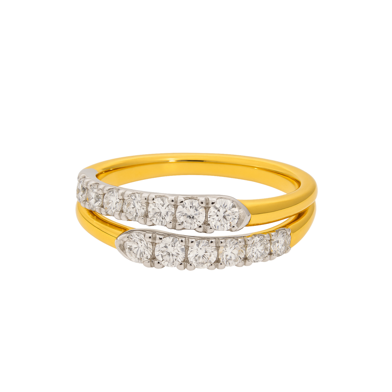 Dubble Dia Rings Double Diamond Orbit Ring