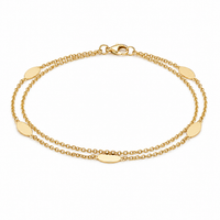 Elegant double strand bracelet by Appleby Jewellers Dublin featuring intricate chain links and a polished finish.