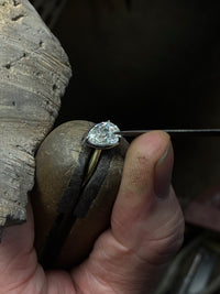 Tilted Pear Diamond Bezel Ring featuring a 2.51ct diamond set in a sleek design, crafted by Appleby Jewellers Dublin.
