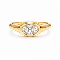 East-West Bezel Pinky Ring