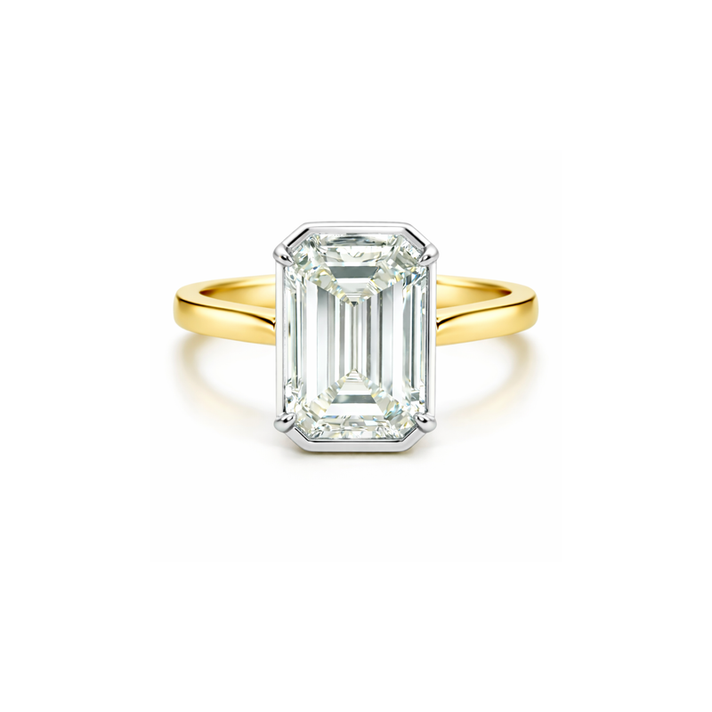 Bezel Set Emerald Cut Ring (1.50ct) - Appleby Jewellers Dublin