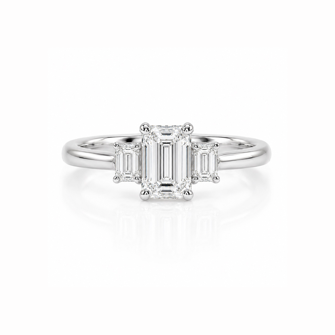 Emerald Cut Trilogy (1.42ct Platinum)