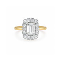 The Kate Flower Emerald Diamond Ring