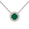 Emerald Halo Pendant
