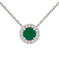 Emerald Halo Pendant