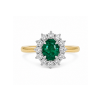Emerald diamond ring with 0.93ct emerald gemstone set in gold, crafted by Appleby Jewellers Dublin.