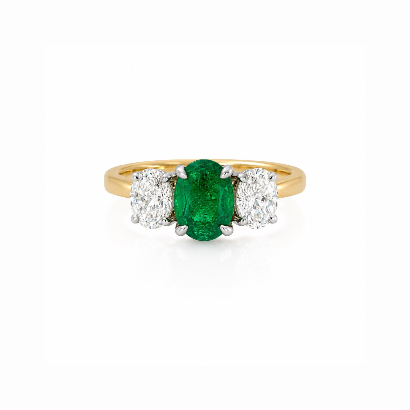 Emerald Trilogy Ring  (1.17ct)