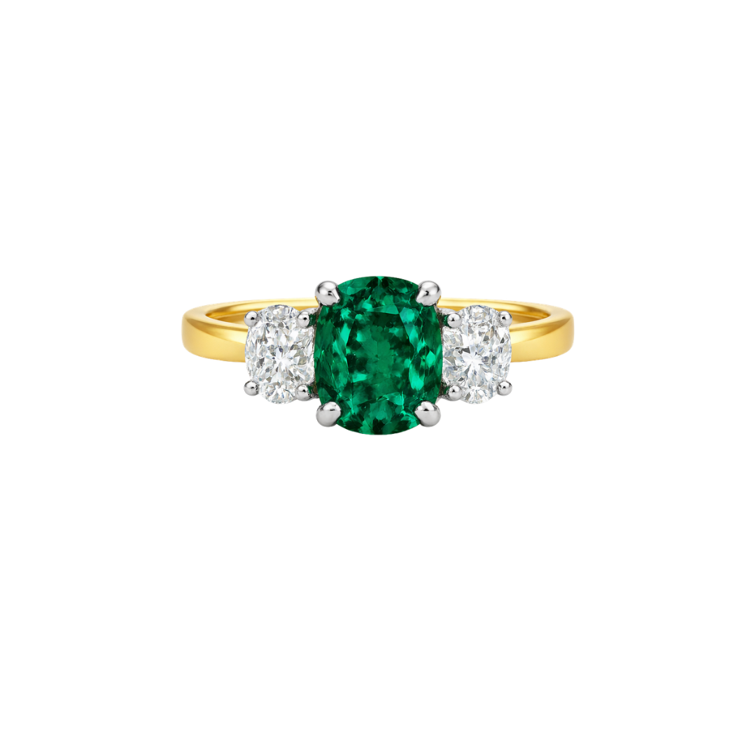 Emerald Trilogy Ring – 2.04ct - Appleby Jewellers Dublin