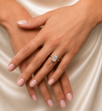 Emerald cut diamond bezel ring with 2.01 carats from Appleby Jewellers Dublin, showcasing a sleek, elegant design.