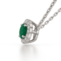 Emerald Halo Pendant