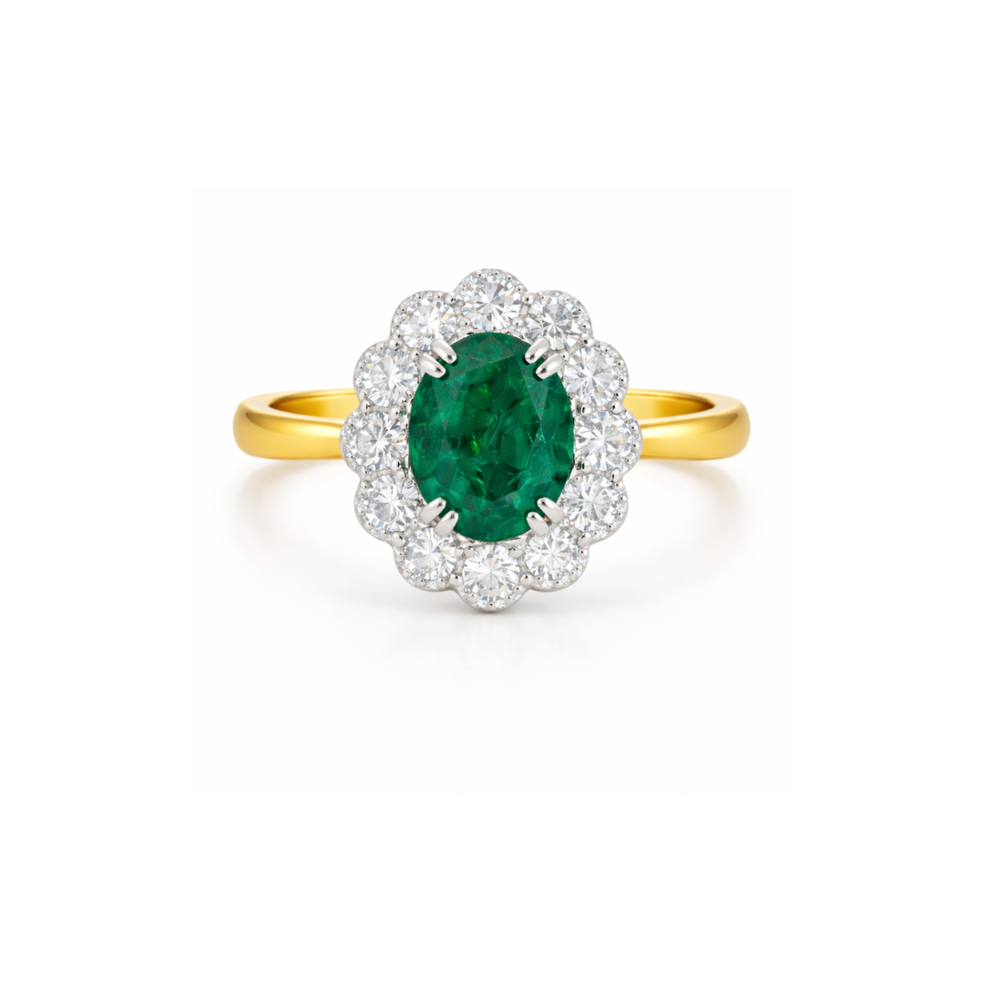 Kate Flower 1.30ct Emerald Ring - Appleby Jewellers Dublin